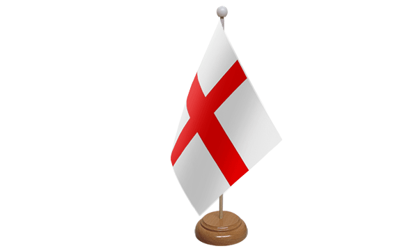 St George (England) Small Flag with Wooden Stand